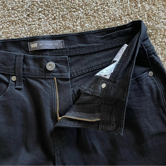 Levi’s 505 Straight Leg Jeans Women’s 8 W29 L34 Black Classic Fit Dark Denim EUC - Picture 7 of 15